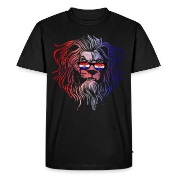 Kroatien - Männer Premium Bio T-Shirt - Schwarz - Vorne - Nico (187cm)