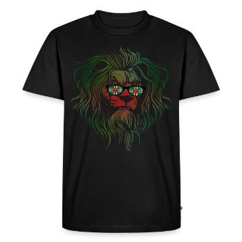 Dominique - T-shirt Premium bio Homme - noir - Devant - Nico (187cm)