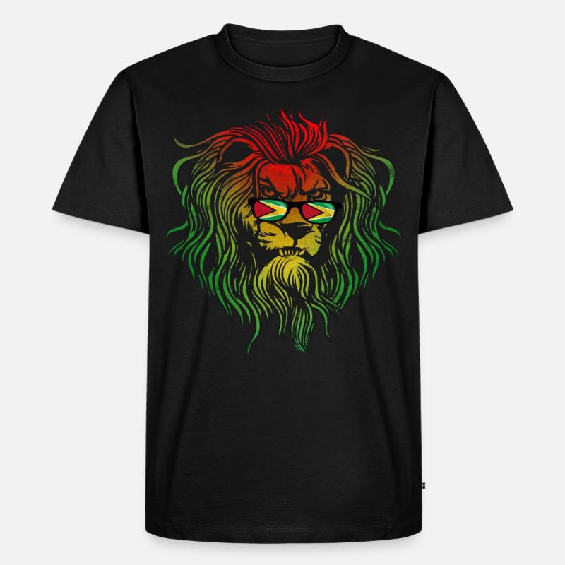 Guyana - Männer Premium Bio T-Shirt - Schwarz