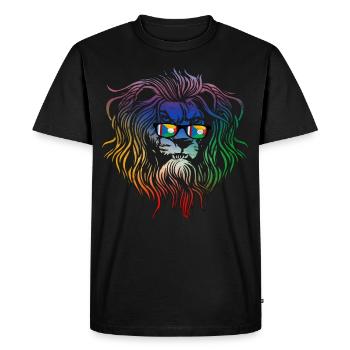 Réunion - T-shirt Premium bio Homme - noir - Devant - Nico (187cm)