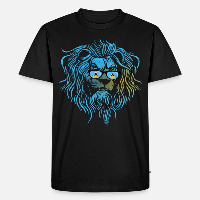St. Lucia - Männer Premium Bio T-Shirt - Schwarz