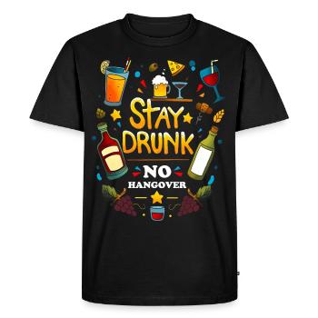 23F-0228-bk - Men's Premium Organic T-Shirt - black - Front - Nico (187cm)