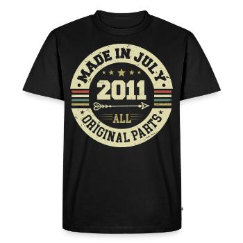 July 2011 Birthday present 2011 I Made in July - Men's Premium Organic T-Shirt - black - Front - Nico (187cm)