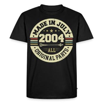 Cadeau d'anniversaire de juillet 2004 2004 que j'ai fait en juillet - T-shirt Premium bio Homme - noir - Devant - Nico (187cm)