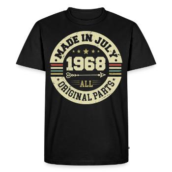 Cadeau d'anniversaire de juillet 1968 1968 que j'ai fait en juillet - T-shirt Premium bio Homme - noir - Devant - Nico (187cm)