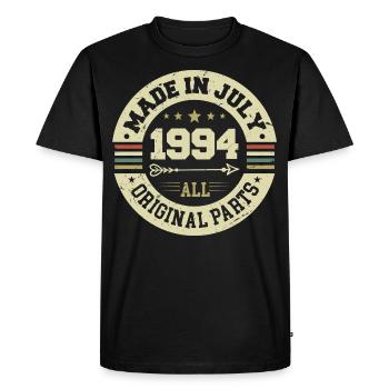 Juillet 1994 Cadeau d’anniversaire 1994 I Made in July - T-shirt Premium bio Homme - noir - Devant - Nico (187cm)