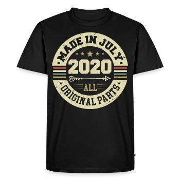 July 2020 Birthday Gift 2020 I Made in July - Men's Premium Organic T-Shirt - black - Front - Nico (187cm)