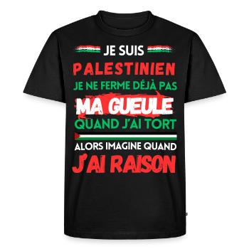 JE SUIS PALESTINIEN - T-shirt Premium bio Homme - noir - Devant - Nico (187cm)
