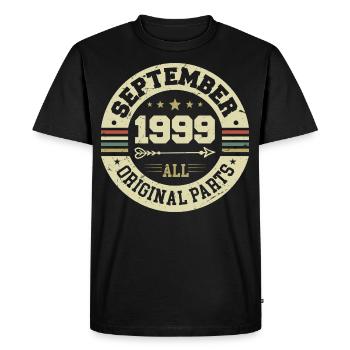 25th birthday 1999 Legendary since September 1999 - Men's Premium Organic T-Shirt - black - Front - Nico (187cm)