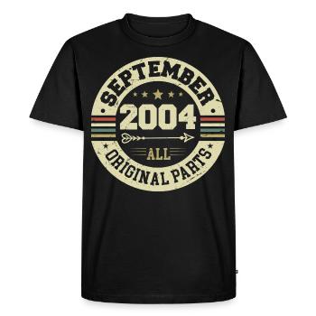 20th birthday 2004 Legendary since September 2004 - Men's Premium Organic T-Shirt - black - Front - Nico (187cm)