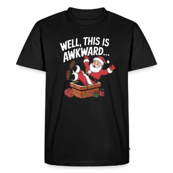 Well This Is Awkward - Men's Premium Organic T-Shirt - black - Front - Nico (187cm)