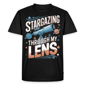 Télescope Astronomie Astrophotographie - T-shirt Premium bio Homme - noir - Devant - Nico (187cm)