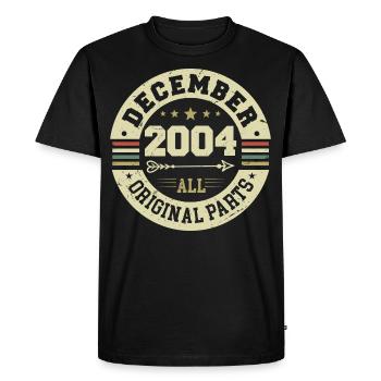 Légendes Anniversaire Décembre 2004 Naissance Cadeau - T-shirt Premium bio Homme - noir - Devant - Nico (187cm)