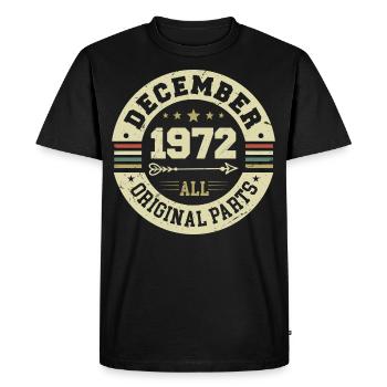 Légendes Anniversaire Décembre 1972 Naissance Cadeau - T-shirt Premium bio Homme - noir - Devant - Nico (187cm)