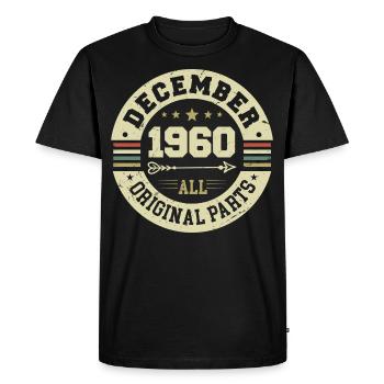 Légendes Anniversaire Décembre 1960 Né Cadeau - T-shirt Premium bio Homme - noir - Devant - Nico (187cm)