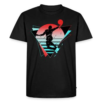 basket-ball joueur de basket-ball Fan Néon coloré - T-shirt Premium bio Homme - noir - Devant - Nico (187cm)