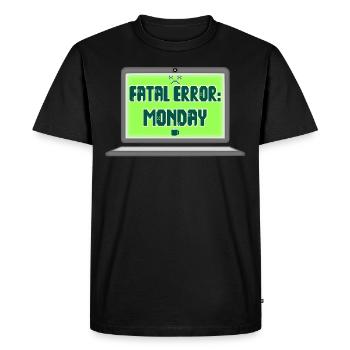 Erreur fatale Je déteste les lundis Geek Tech Sarcastique - T-shirt Premium bio Homme - noir - Devant - Nico (187cm)