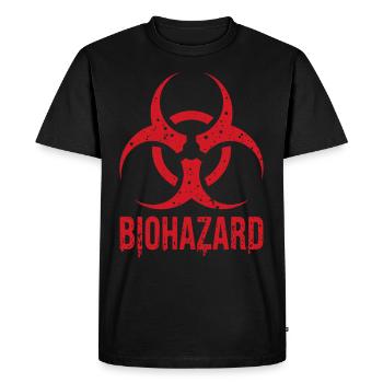 Biohazard Grunge Zombies Apocalypse Horreur - T-shirt Premium bio Homme - noir - Devant - Nico (187cm)