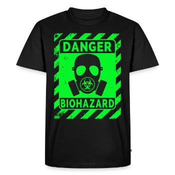 Biohazard Grunge Zombies Apocalypse Masque à gaz - T-shirt Premium bio Homme - noir - Devant - Nico (187cm)