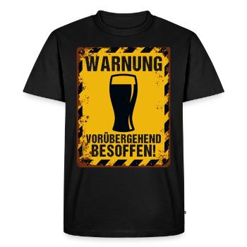 Signe avant-coureur d’humeur à la bière – temporairement ivre - T-shirt Premium bio Homme - noir - Devant - Nico (187cm)