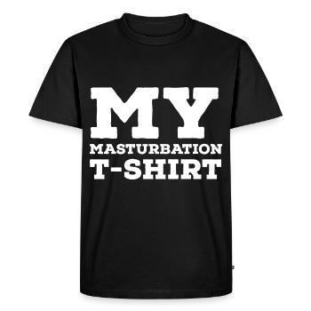 Masturbation - T-shirt Premium bio Homme - noir - Devant - Nico (187cm)