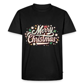 Joyeux Noël - Joyeux Noël! - T-shirt Premium bio Homme - noir - Devant - Nico (187cm)