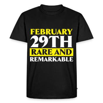 Happy Birthday Leap Year February 29 Leap Day - Men's Premium Organic T-Shirt - black - Front - Nico (187cm)