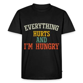 Tout me fait mal et j’ai faim Entraînement drôle - T-shirt Premium bio Homme - noir - Devant - Nico (187cm)