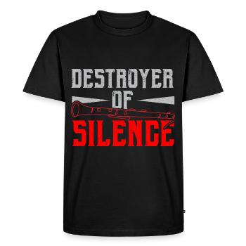 Destroyer le clarinettiste silencieux Instrumentiste - T-shirt Premium bio Homme - noir - Devant - Nico (187cm)