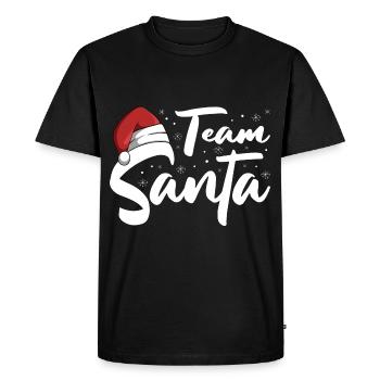 Équipe Père Noël Noël Noël - T-shirt Premium bio Homme - noir - Devant - Nico (187cm)