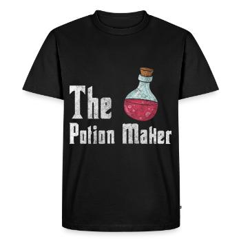 Healing Potions Health Healer - Men's Premium Organic T-Shirt - black - Front - Nico (187cm)