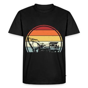 Chantier de construction de pelles hydrauliques - T-shirt Premium bio Homme - noir - Devant - Nico (187cm)