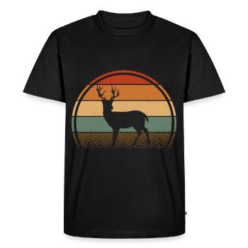 Roe deer - Men's Premium Organic T-Shirt - black - Front - Nico (187cm)