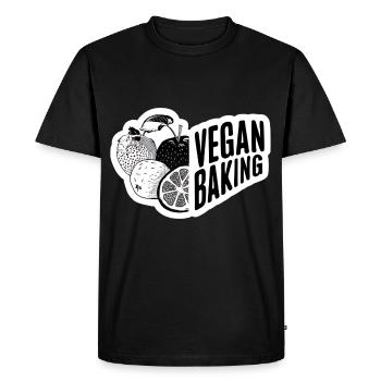 Cuisine végétalienne Alimentation saine Cuisine végétalienne Cœur - T-shirt Premium bio Homme - noir - Devant - Nico (187cm)