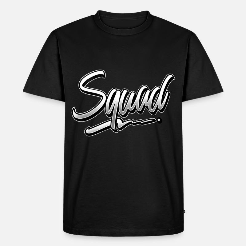 Squad - Männer Premium Bio T-Shirt - Schwarz