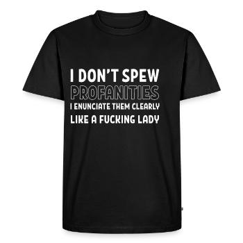 spew jurons offensive et Sarcastic Geschen - T-shirt Premium bio Homme - noir - Devant - Nico (187cm)