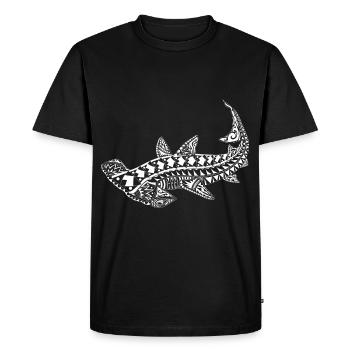 Maori Hammerhead Shark Shark - Men's Premium Organic T-Shirt - black - Front - Nico (187cm)