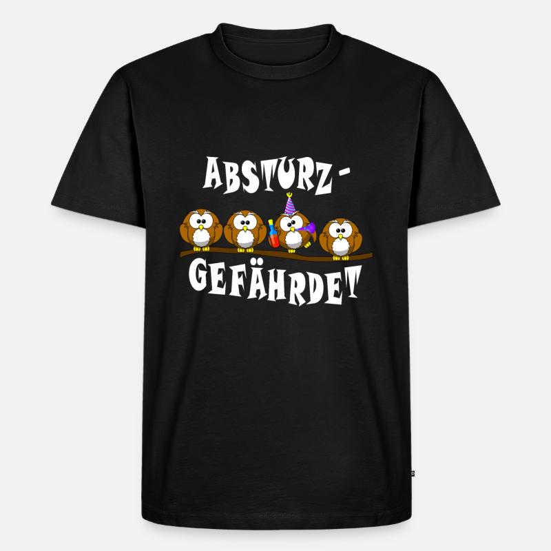 ABSTURZGEFÄHRDET - Männer Premium Bio T-Shirt - Schwarz