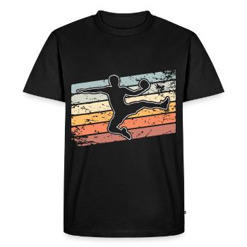 Handballeur Handballeur - T-shirt Premium bio Homme - noir - Devant - Nico (187cm)