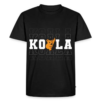 Koala Animal Ours Arbre - T-shirt Premium bio Homme - noir - Devant - Nico (187cm)