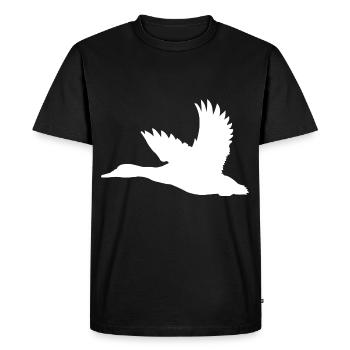 Canard – Parfait pour les chasseurs et les amoureux de la nature - T-shirt Premium bio Homme - noir - Devant - Nico (187cm)