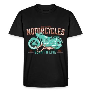 Motards, motocyclistes - T-shirt Premium bio Homme - noir - Devant - Nico (187cm)
