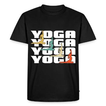 Meditation, Zen Yoga and Pilates - Men's Premium Organic T-Shirt - black - Front - Nico (187cm)