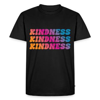 Kindness Saying - Men's Premium Organic T-Shirt - black - Front - Nico (187cm)