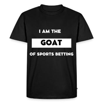 I am the goat of sports betting - T-shirt Premium bio Homme - noir - Devant - Nico (187cm)