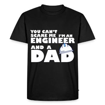 Tu ne peux pas me faire peur, je suis une Inge - T-shirt Premium bio Homme - noir - Devant - Nico (187cm)