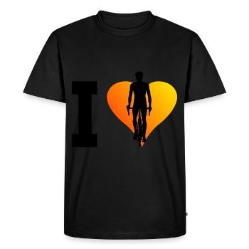 Vélo Vélo Vélo VTT Cyclisme - T-shirt Premium bio Homme - noir - Devant - Nico (187cm)