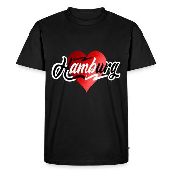 Hambourg - T-shirt Premium bio Homme - noir - Devant - Nico (187cm)