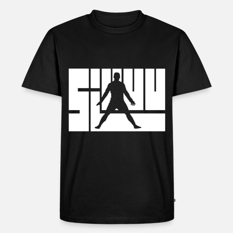 Siuuu - Männer Premium Bio T-Shirt - Schwarz