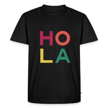 HOLA - T-shirt Premium bio Homme - noir - Devant - Nico (187cm)